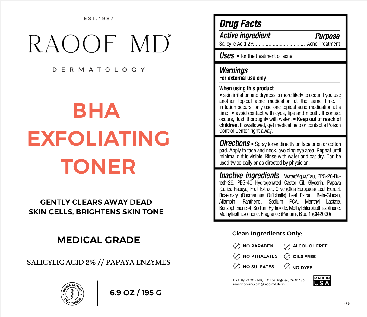 BHA Exfoliating Toner